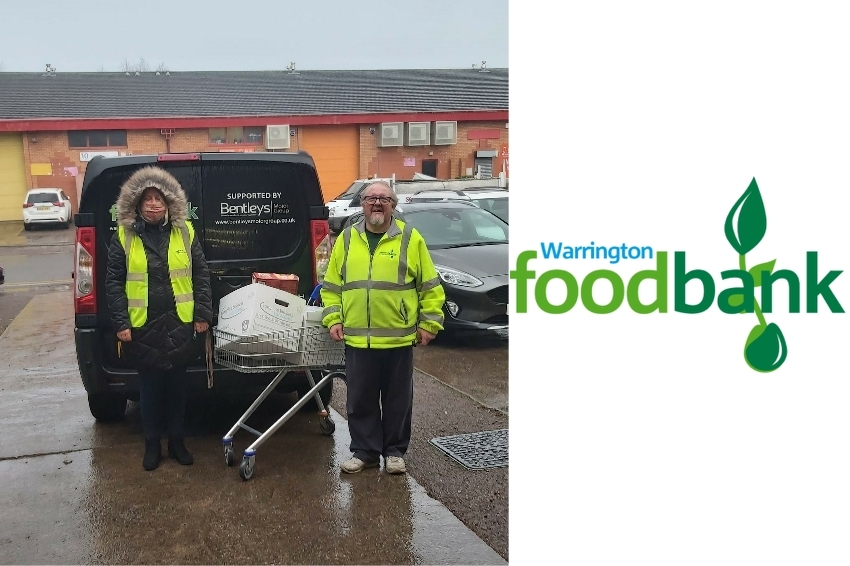 Foodbank collection for Warrington Foodbank 